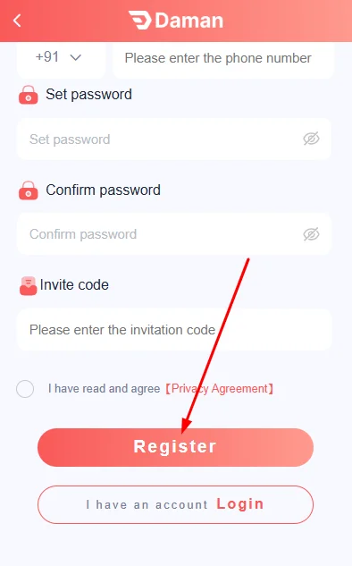 Click the Register button